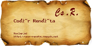 Csór Renáta névjegykártya