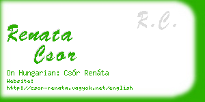 renata csor business card