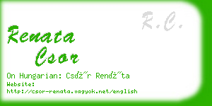 renata csor business card